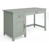 imageMartha Stewart Hutton Shaker Style Home Office Desk with Storage in White with Polished Brass HardwareSage FramePolished Brass Hardware