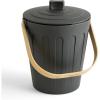 imageMartha Stewart Indoor Compost Bin  Countertop Composting Bucket for Kitchen  7 Gallon Capacity  Includes Filter  Plant Based Materials  Charcoal BlackCharcoal Black