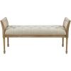imageMartha Stewart Isla Entryway Accent Bench for Living Room Bedford Collection Tufted Seat Cane Side Frames Farmhouse Bed End Bench for Bedroom Indoor Seating Reclaimed Finish 485quot Wide Natural