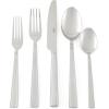imageMartha Stewart Laurentide 20 pc Stainless Steel Flatware Set  Stone FinishKendleton Mirror Polish