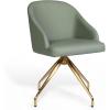Sage Faux Leather/Polished Brass Frame