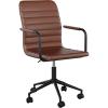 Saddle Brown Faux Leather/Oil Rubbed Bronze