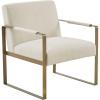 imageMartha Stewart Upholsterd Accent Chair Living Room Furniture  Modern Design Comfortable Foam Seat Cushion Bedroom Lounge Sophisticated Finished Sturdy Frame CreamGold 285quot W x 29quot D x 325quot HCream