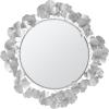 imageMartha Stewart Wall Dcor Large Gingko Leaf Round Wall Mirror for Living Room Iron Metal Plate Frame Antique Finish Ready to Hang Bedroom Decoration Eden 305quot GoldSilver