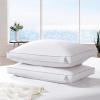 imageMartha Stewart White Feather Down Pillow SoftMedium Jumbo Size 2 Pack Bed Pillow for Side Sleeper