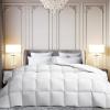 imageMartha Stewart White Goose Feather Down Fiber Comforter King Size All Season Duvet Insert Noiseless Fabric with 60oz Filled Luxury Cloud Fluffy Bed Comforter with 8 Corner Loops White 106x90inchWhiteExtra Warmth