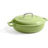 imageMartha by Martha Stewart 5 QT European Enameled Cast Iron Dutch Oven wLid  CobblestoneBay Leaf