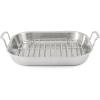 imageMartha by Martha Stewart Triply Stainless Steel 16quot Roasting Pan wFlat Rack