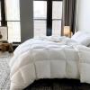 imageWhite Feather and Down Comforter Queen Size  Luxury All Season with 100 Cotton Fabric Duvet Insert with 4 Corner Loops  240 Thread Count Hotel Comforter Bedding for YearAround 90quot x 90quotWhite