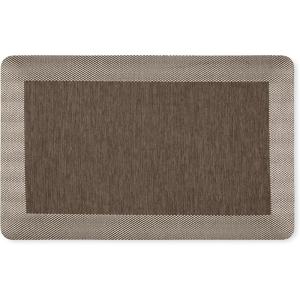 imageMARTHA STEWART Mira Modern Heathered Solid AntiFatigue AirInfused Kitchen Mat Brown 196quotx32quotBrown