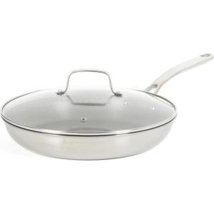 imageMartha Stewart 12 Piece Heavy Gauge Aluminum Hard Anodized Premium Nonstick Cookware Set Induction Safe Copper wBlack InteriorTriply Stainless 12 Pan