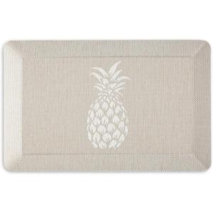 imageMartha Stewart Aloha Modern Pineapple AntiFatigue AirInfused Kitchen Mat Spice Red 196quotx39quotBeige