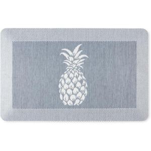 imageMartha Stewart Aloha Modern Pineapple AntiFatigue AirInfused Kitchen Mat Spice Red 196quotx39quotBlue