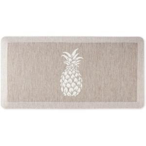 imageMartha Stewart Aloha Modern Pineapple AntiFatigue AirInfused Kitchen Mat Spice Red 196quotx39quotCoffee Brown