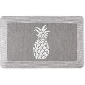 imageMartha Stewart Aloha Modern Pineapple AntiFatigue AirInfused Kitchen Mat Spice Red 196quotx39quotGrey