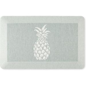 imageMartha Stewart Aloha Modern Pineapple AntiFatigue AirInfused Kitchen Mat Spice Red 196quotx39quotMint Green