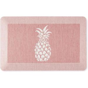 imageMartha Stewart Aloha Modern Pineapple AntiFatigue AirInfused Kitchen Mat Spice Red 196quotx39quotSpice Red