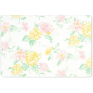 imageMartha Stewart Amber Floral Daisy Stripe Reverisble Water Resistant Kitchen Mat YellowCoral 20quotx30quotPinkYellowGreen