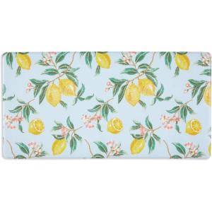 imageMartha Stewart Bloomfield Lots of Lemons AntiFatigue Kitchen Mat WhiteYellow 18quotx48quotLight BlueYellow