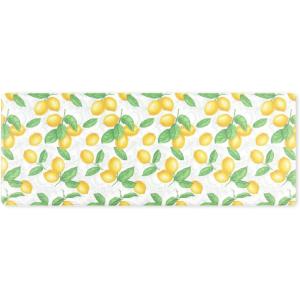 imageMartha Stewart Bloomfield Lots of Lemons AntiFatigue Kitchen Mat WhiteYellow 18quotx48quotWhiteYellow