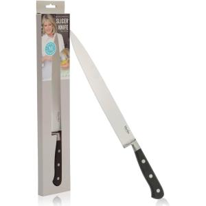 imageMartha Stewart Carverton 6quot Cleaver Knife High Carbon Stainless Steel Kitchen Knives wBlack Triple Riveted HandleStainless Steel  Black Slicer