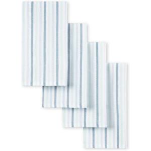 imageMartha Stewart Daisy Stripe Napkin Set 4Pack Green 19quotx19quotBlue