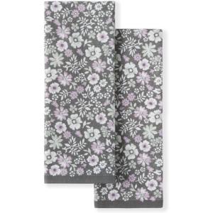 imageMartha Stewart Dual Purpose Kitchen Towel 2Pack Set Floral Vine 16quotx28quotDitsy Floral