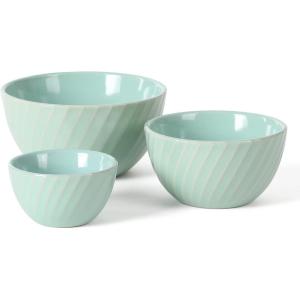 imageMartha Stewart Eagleson 3 Piece 3 4 ampamp 5 Round Prep Mixing Bowl Set  Martha BlueMartha Blue