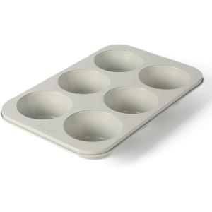 imageMartha Stewart Gallen 12 Cup Nonstick Carbon Steel MuffinCupcake Pan  Cool GreyCool Gray