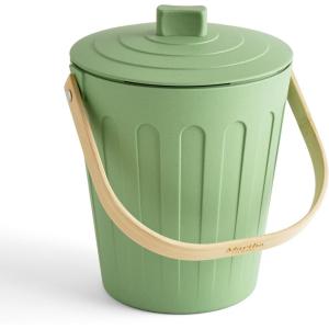 imageMartha Stewart Indoor Compost Bin  Countertop Composting Bucket for Kitchen  7 Gallon Capacity  Includes Filter  Plant Based Materials  Charcoal BlackSage Green