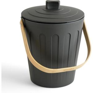 imageMartha Stewart Indoor Compost Bin  Countertop Composting Bucket for Kitchen  7 Gallon Capacity  Includes Filter  Plant Based Materials  Charcoal BlackCharcoal Black