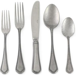 imageMartha Stewart Laurentide 20 pc Stainless Steel Flatware Set  Stone FinishLaurentide Stone Finish