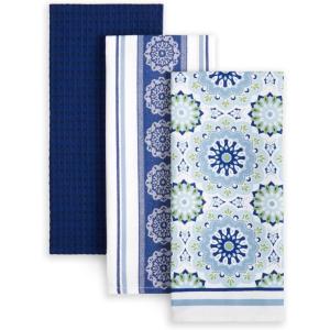 imageMartha Stewart LintFree Kitchen Towel 3Pack Set Herbs 18quotx28quotMedallion