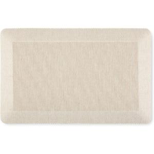 imageMartha Stewart Mira Modern Heathered AntiFatigue AirInfused Kitchen Mat Blue 196quotx32quotBeige