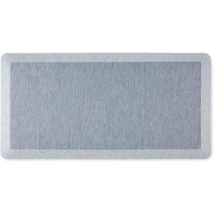 imageMartha Stewart Mira Modern Heathered AntiFatigue AirInfused Kitchen Mat Blue 196quotx32quotBlue