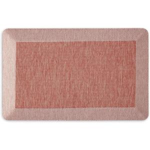 imageMartha Stewart Mira Modern Heathered AntiFatigue AirInfused Kitchen Mat Blue 196quotx32quotSpice Red