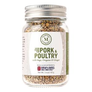 imageMartha Stewart Pork ampamp Poultry Seasoning  Marthas Own Spice Blend Made with Single Origin Herbs and Spices from Burlap ampamp Barrel  Perfect for Seasoning Roast Chicken and Pork  14 oz Glass JarPork  Poultry Glass Jar