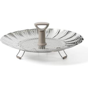 imageMartha Stewart Richburn 106quot Telescopic Folding Steamer Insert wNylon Handle  Mirror FinishSteamer Insert 106