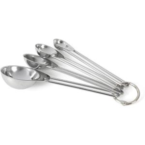 imageMartha Stewart Richburn 4 Piece Gold Stainless Steel Measuring Spoons SetSilver