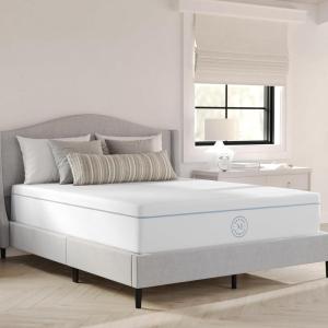 imageMartha Stewart SleepComplete King Mattress in a Box Firm Pocket Spring and Foam Hybrid Mattress DualAction Cooling 5Way Zoning Coolweave Cover 12 quot WhiteQueen