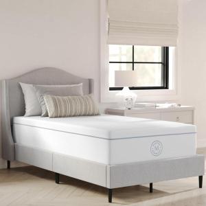 imageMartha Stewart SleepComplete King Mattress in a Box Firm Pocket Spring and Foam Hybrid Mattress DualAction Cooling 5Way Zoning Coolweave Cover 12 quot WhiteTwin