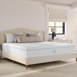 imageMartha Stewart SleepComplete Queen Mattress in a Box MediumFirm TripleAction Cooling Gel Memory Foam Mattress Removable Coolweave Jacquard Cover 12quot WhiteKing