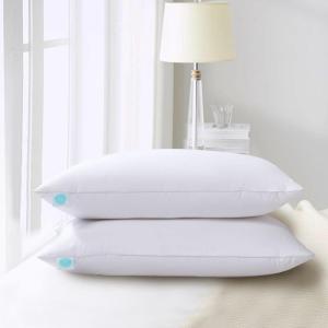 imageMartha Stewart Tencel LyocellCotton Blend White Feather Down Pillow Medium Firm2 PackKing Size Bed Pillow 2 CountJumbo