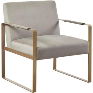 imageMartha Stewart Upholsterd Accent Chair Living Room Furniture  Modern Design Comfortable Foam Seat Cushion Bedroom Lounge Sophisticated Finished Sturdy Frame CreamGold 285quot W x 29quot D x 325quot HTaupe