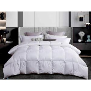 imageMartha Stewart White Down Feather Comforter Queen Size  600 Fill Power 100 Cotton Down Duvet Insert Made in USA All Season Medium Warmth Comforter with Corner Loops  90quot x 90quotWhiteLightweight