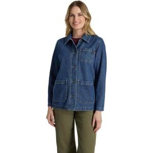 imageMartha Stewart Womens Chore Jacket  Lightweight Utility Coat Casual Outerwear Long Sleeve Work LayersVintage Wash
