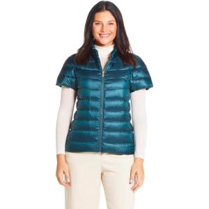 imageMartha Stewart Womens Short Sleeve Quilted Down Puffer VestSea Green