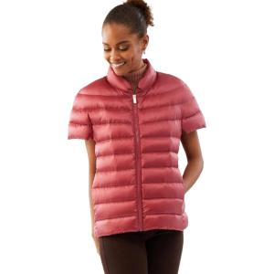 imageMartha Stewart Womens Short Sleeve Quilted Down Puffer VestTerracotta