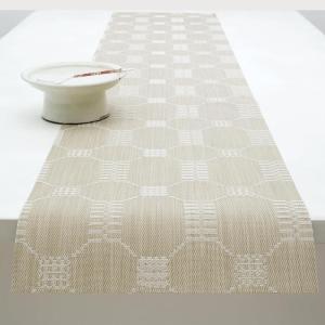 imageMartha by Martha Stewart  Chilewich Coverlet Table Runner in Abalone  Easy Care Woven Textile  IndoorOutdoor  StainFade Resistant  14quot x 72quotFlax