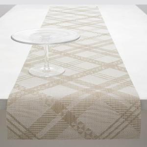 imageMartha by Martha Stewart  Chilewich Ribbons Table Runner in Wheat  Easy Care Woven Textile  IndoorOutdoor  StainFade Resistant  14quot x 72quotFlax